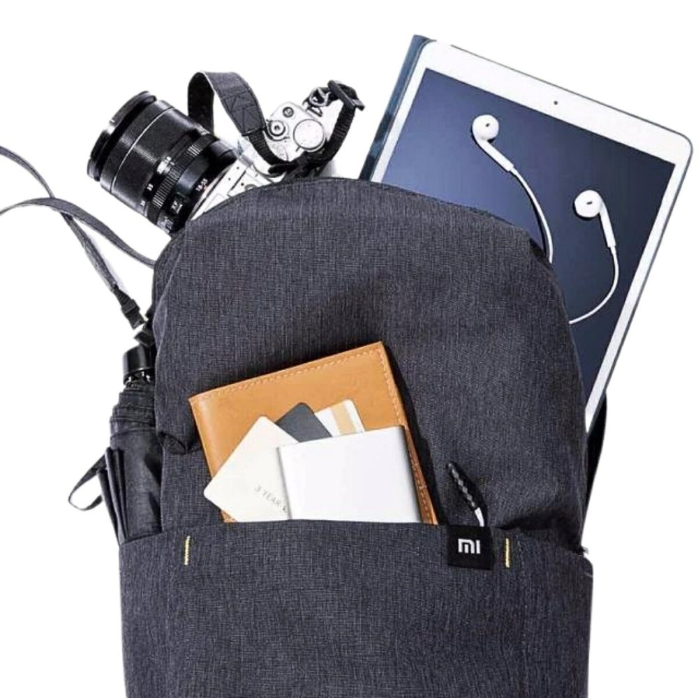 Xiaomi Mi バックパック 10L  カラー: ブラック/ブルー サイズ(mm): 高さ340×横225×マチ130 通勤通学, 旅行 , 男女兼用, 小米, ファッション