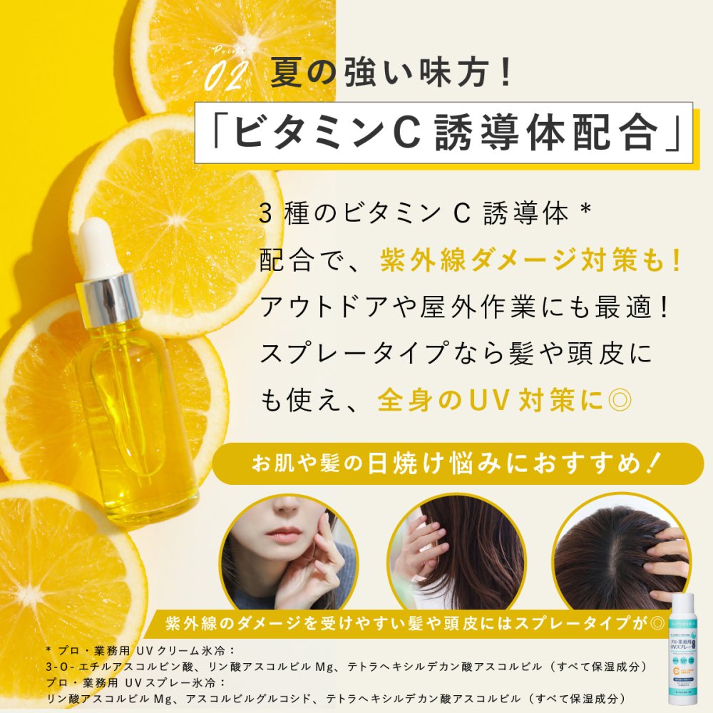 日焼け止めスプレー ヤーマン プロ・業務用 UVスプレー氷冷 90g 2本セット SPF50＋ PA＋＋＋＋ UV耐水性★★ 冷感 UVスプレー ひんやり ウォータープルーフ 頭皮 髪 全身 紫外線対策 UVケア 透明処方 逆さ噴射 石けんで落とせる 女性 母 誕生日 母の日 夏 プレゼント ギフト