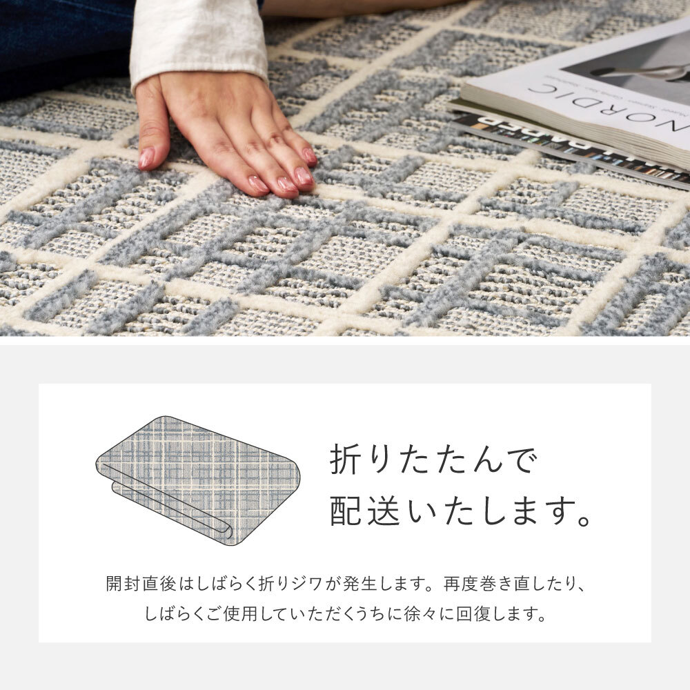 ラグ カーペット コルモ COLMO 日本製 ツイード調 タフトラグ 洗える 洗濯機対応 抗菌 防ダニ ホットカーペット 床暖房対応 120×175cm 175×175cm 175×230cm 円形160cm 長方形 正方形 丸型 グレー ブラウン