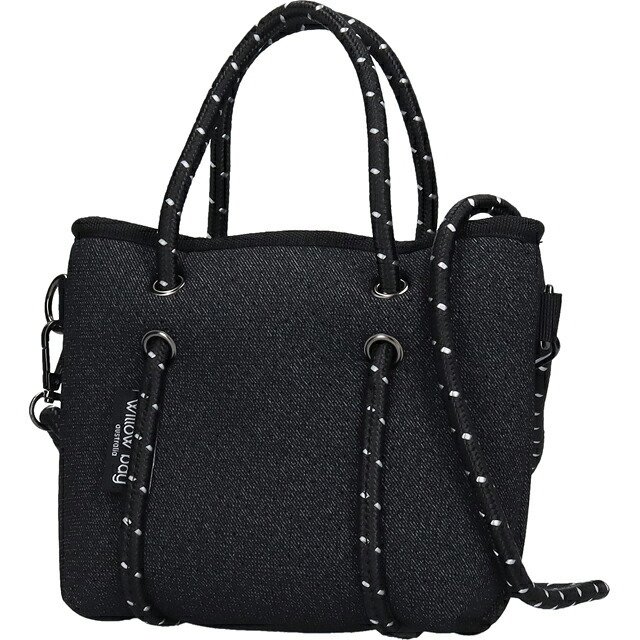 ウィローベイ ショルダーバッグ レディース ブランド WILLOWBAY ブティックタイニー マザーズバッグ  2WAY BLACK DENIM