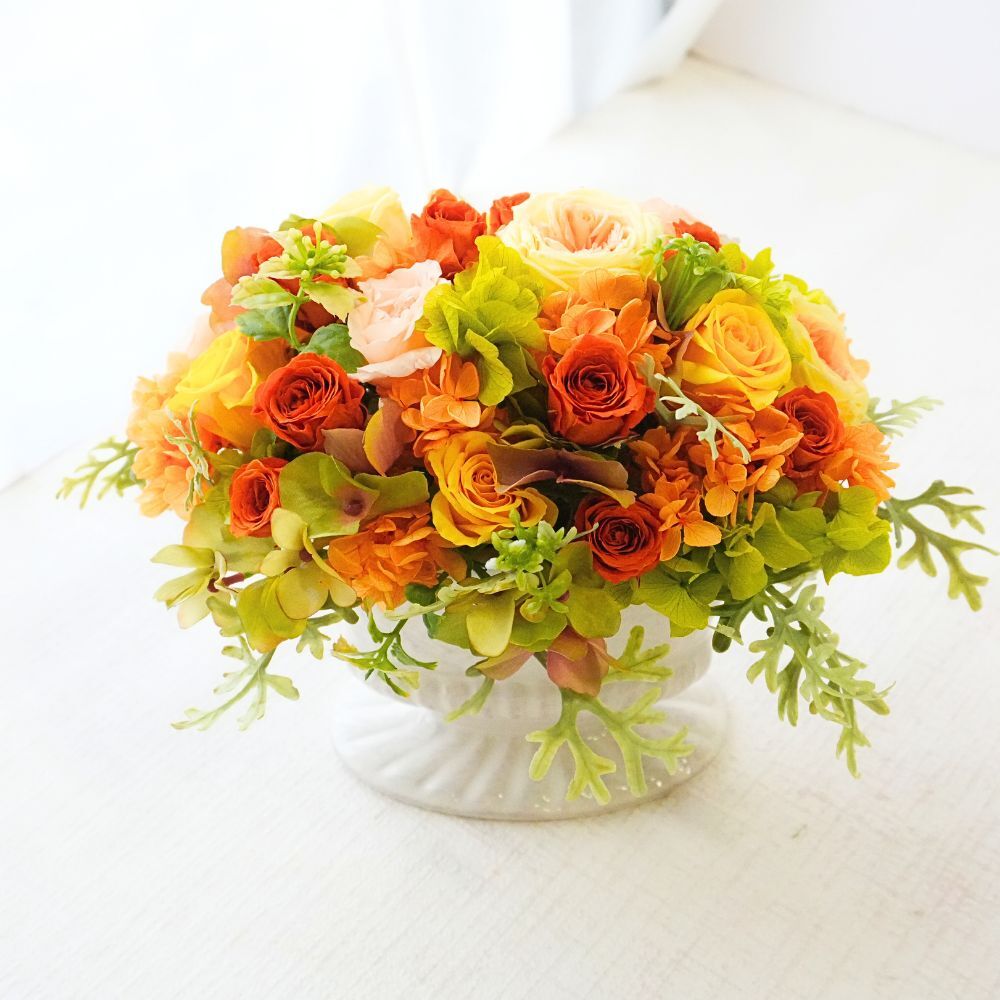 プリザーブドフラワーのアレンジメント 【Interior Flowers Vince】 ヴィンス -バラの花が届ける素敵な空間- 誕生日 花 プレゼント お礼 お祝い 本物 グリーン ナチュラル ギフト メッセージ 送料無料 お礼 プリザーブド プレゼント おしゃれ リビング インテリア 枯れない花 土日発送 母の日 敬老の日 お中元 お歳暮 interir flowers vince