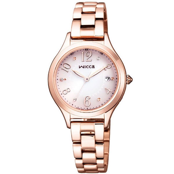 シチズン ウィッカ CITIZEN wicca ソーラーテック 電波時計 腕時計 レディース ハッピーダイアリー KS1-261-91