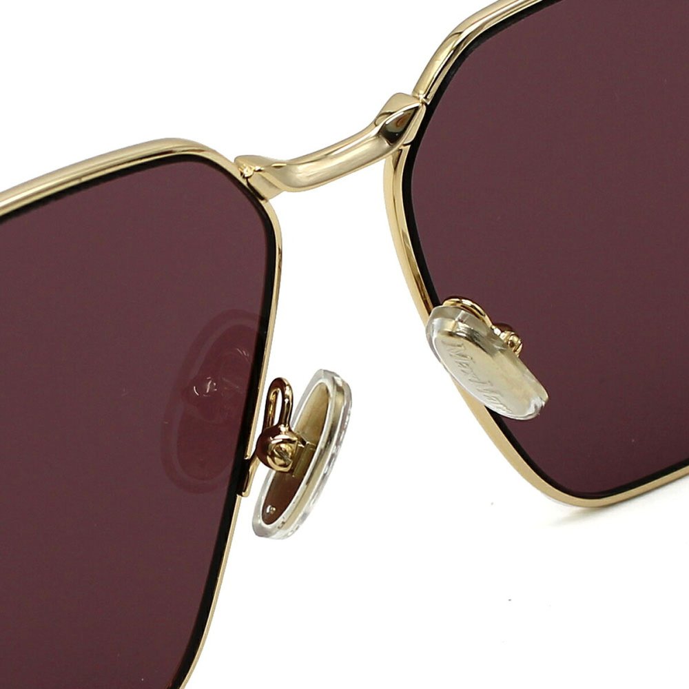 マックスマーラ Max Mara サングラス ノーズパッド UVカット アイウェア スクエア 多角形 ジオメトリック MM0143/S 32Y 59 メンズ レディース ユニセックス ゴールド+パープル 海外正規品