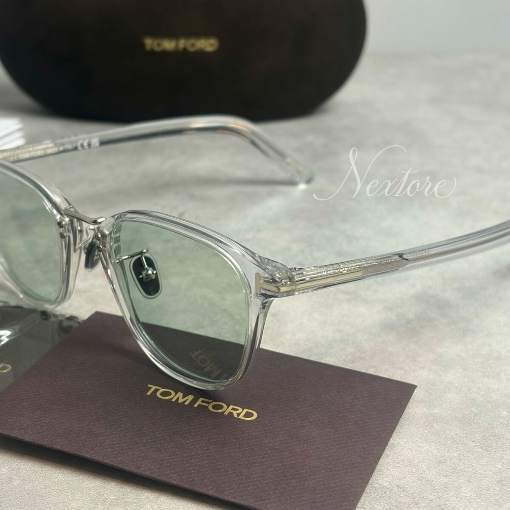 【並行輸入品】【正規品・新品】TOMFORD トムフォード TF1049D FT1049D 26N クリア ライトグリーン イタリア製 アジアンフィット サングラス メガネ 眼鏡 メンズ レディース TOM FORD トム フォード 伊達メガネ ビジネス