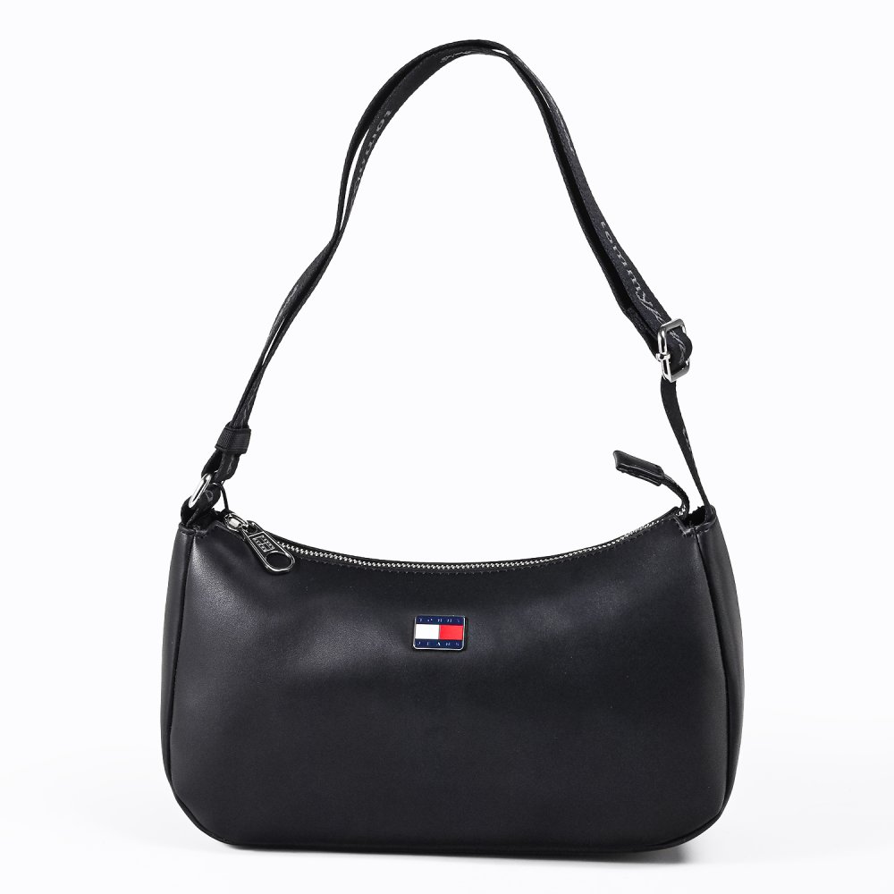 高品質ヨーロッパ輸入モデル トミーヒルフィガー TOMMY HILFIGER ショルダーバッグ レディース TOMMY JEANS DAILY ELEATED ブラック AW0AW19041 BDS BLACK 送別会 誕生日 結婚祝い 結婚式 彼氏 息子 夫 男性 名刺入れ 高級 父の日 母の日 即日発送