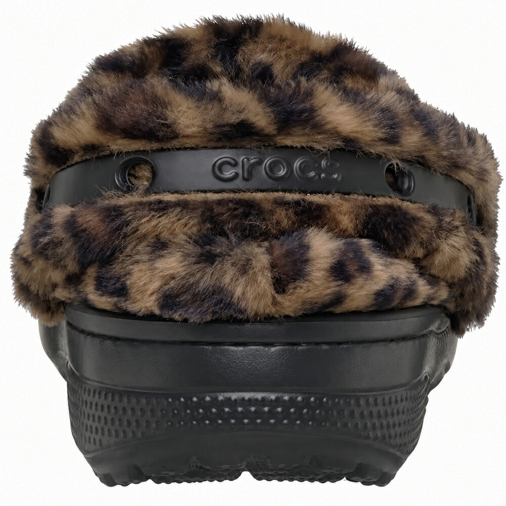 クロックス サンダル レディース クロッグ 冬サンダル 軽量 あたたか 防寒 ファー 室内 室外 crocs C UNFURGTBLE CLOG 212002 ヒョウ柄 レオパード