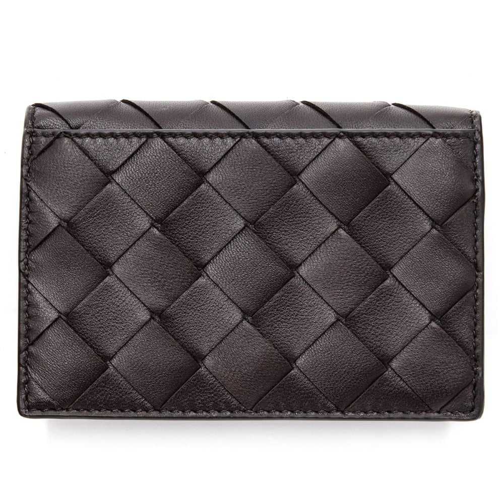 ボッテガヴェネタ BOTTEGA VENETA 名刺入れ カードケース イントレチャート フォンダン ブラウン 茶 メンズ レディース 本革 レザー スナップボタン ビジネス 593115 V3UH2 2132 ゴールド金具