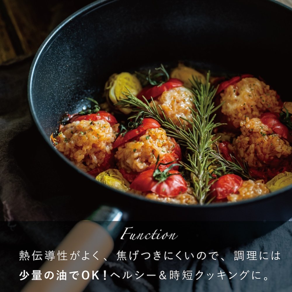TI:DA マルチパン 28cm 深型 フライパン チタン＆ダイヤモンドWコーティング IH ガス対応 軽量 焦げつきにくい お手入れ簡単 ブラック グレー おしゃれ 万能フライパン 炒める 煮る 揚げる キッチン用品 新生活 結婚祝い 引っ越し祝い 料理好き プレゼント 実用的 ギフト TIDA ティーダ
