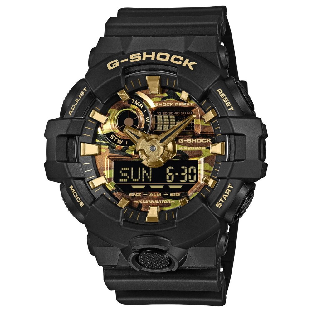 G-SHOCK カシオ Gショック CASIO アナデジ 腕時計 メンズ GA-700CF-1AJF BOLD CAMO Series CAMO AND GOLD【2026 新作】