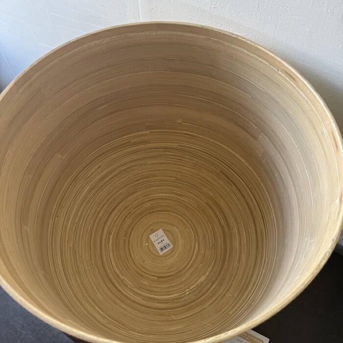 鉢カバー おしゃれ 大型 14号 11号 L M サイズ 植木鉢 KONTON コントン アルマ ユー 丸型 ラウンド 竹 バンブー 室内 屋内 高級 北欧 モダン ナチュラル 観葉植物用 シンボルツリー サボテン 多肉植物 特大 玄関 プランター 底穴なし
