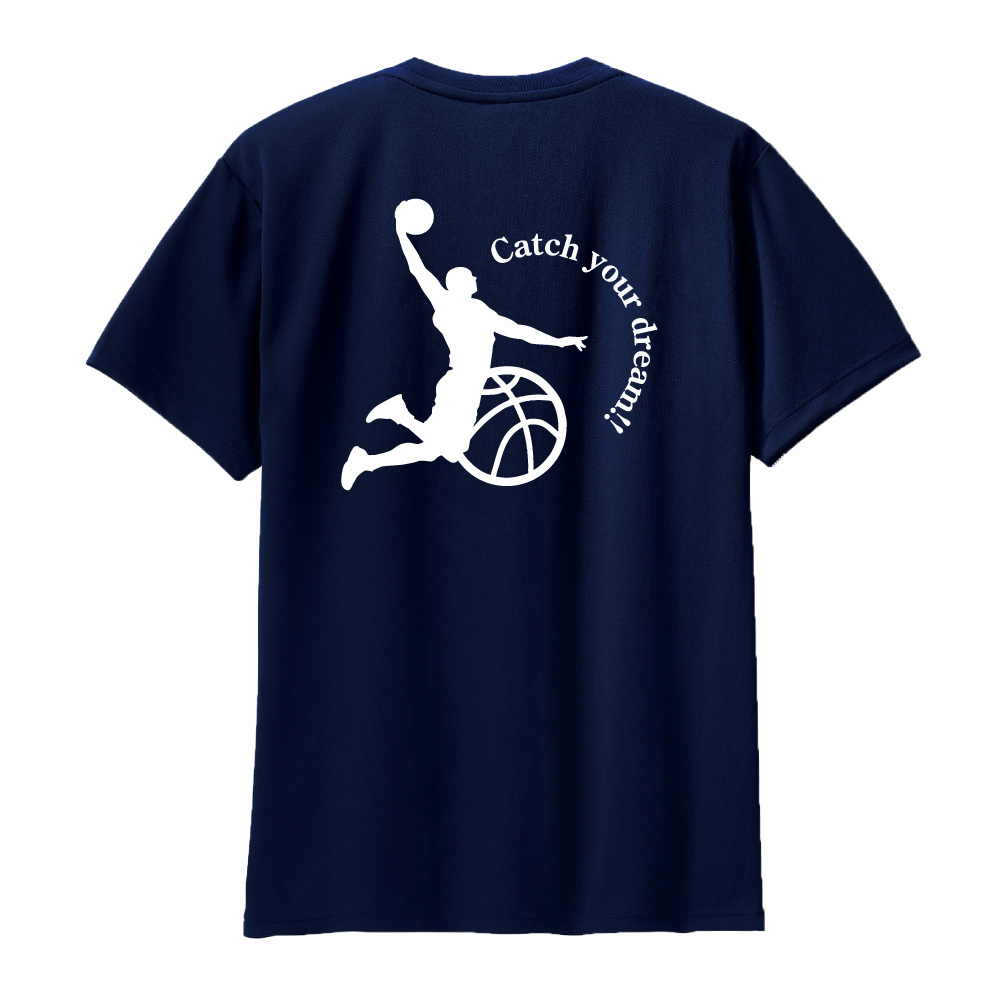 バスケ ドライ Tシャツ 吸汗 速乾 メッシュ オリジナル 名入れ無料 バスケットボール メンズ レディース (CYD男子 女子) 入学・入部・サークル・クラブ 