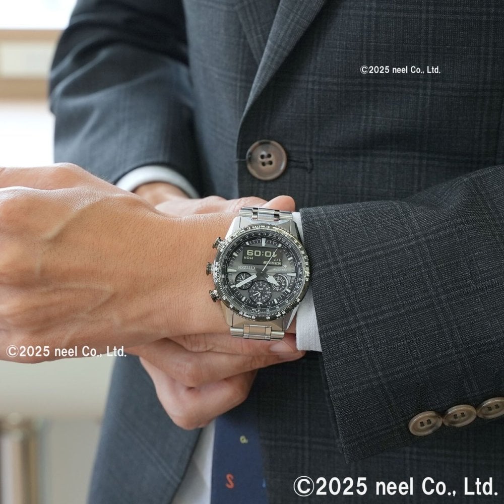シチズン プロマスター スカイ エコドライブ 腕時計 メンズ JV2006-55H ソーラー クロノグラフ アナデジ CITIZEN PROMASTER SKY【2025 新作】