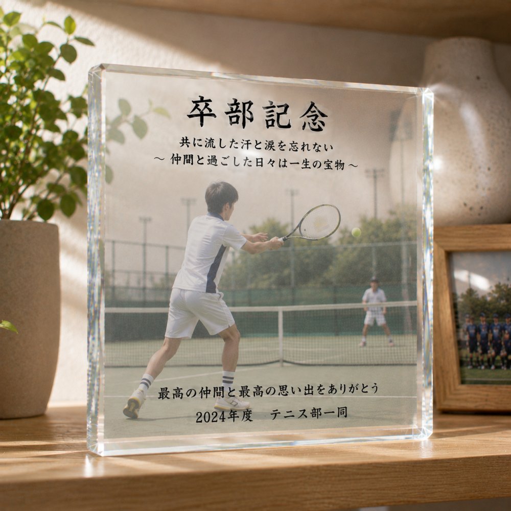 卒部記念 ガラスブロック テニス 卒業 恩師 贈り物 クリスタル 卒園記念品 引退記念 チーム ギフト バスケ チームメイト 記念日 感謝 記念品 先輩 野球 先生 オリジナル プレゼント 思い出 フォトフレーム 部活 仲間 卒団式 オーダーメイド コーチ 部活動 サプライズ 置き物 おしゃれ 卒団記念品 サッカー 卒業式 監督 引退 部活引退 写真 後輩 名入れ フォトキューブ 卒団【c01】