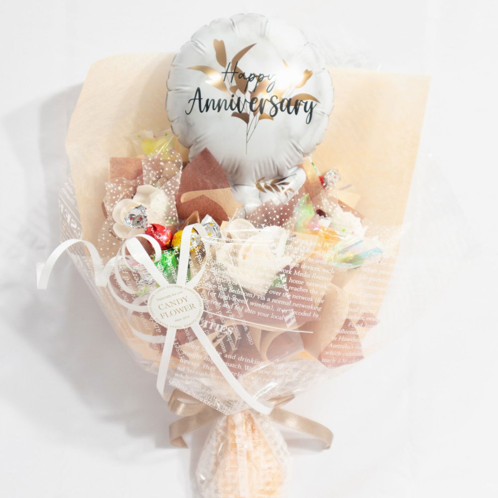 キャンディー バルーンフラワー ブーケ 送料無料 花 プレゼント 造花 卒業 卒園 ギフト くすみカラー ピンク 水色 誕生日 女性 祖母 女友達 退職祝い 上司 還暦祝い 結婚記念日 母の日 両親 子供会 贈り物 推し活 推しカラー カスタム トレンド