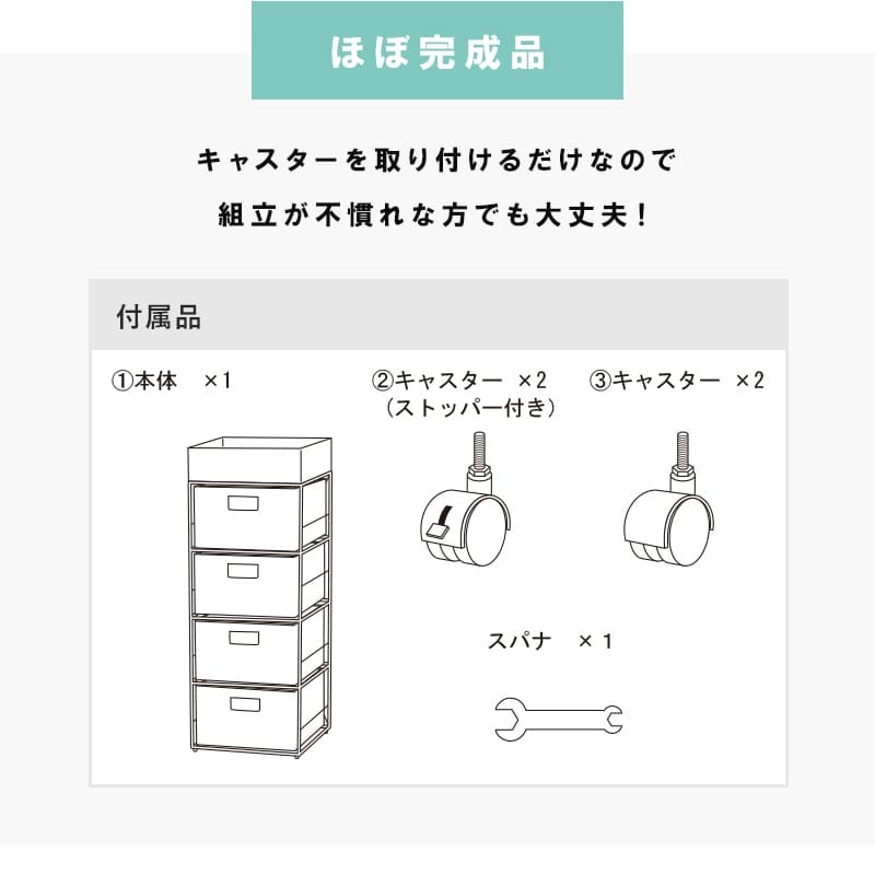 収納家具 ラック ランドリー 4段 幅30.5cm カゴ 洗濯かご 4個つき 洗濯機 収納 おしゃれ スリム 縦型 洗濯機収納 ランドリー収納 ホワイト グレー 収納棚 洗濯物 洗面所 脱衣所