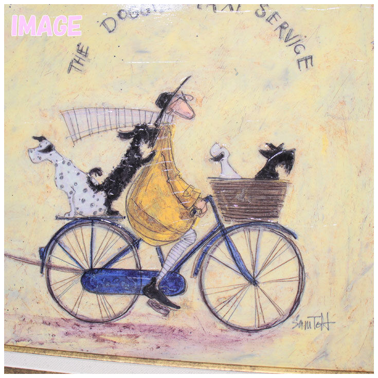 Sam Toft サムトフト アートフレーム いぬタクシー Ｍサイズ ST-10025 絵画 ギフト アート
