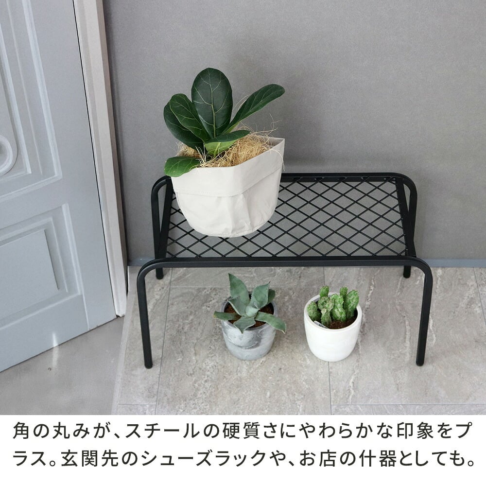 プランタースタンド 3点セット アイアン フラワースタンド 花台 鉢置き プランター台 大中小 幅60/50/40cm 屋外 室内 観葉植物 ガーデンラック 園芸ラック おしゃれ モダン 完成品 アジャスター付