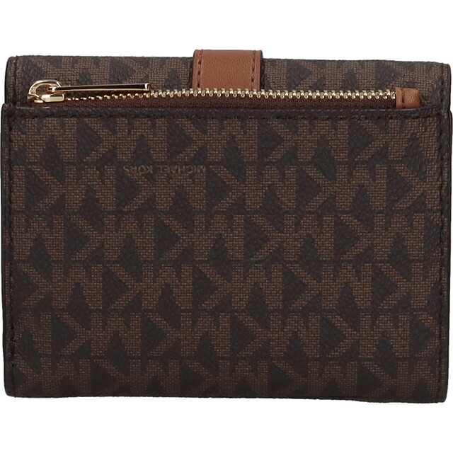 マイケルコース 二つ折り財布 二折財布 コンパクト レディース アウトレットブランド MICHAEL KORS グリニッチ 35S5GGRE6B-BR BROWN