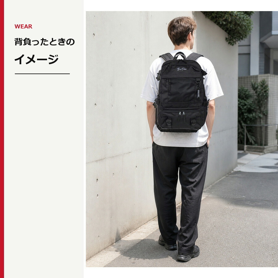 BENDAVIS MESH DAYPACK リュック 大容量 リュックサック かばん 通学 学生 中学生 高校生 普段使い レディース メンズ ギフト プレゼント ブラック bdw8321