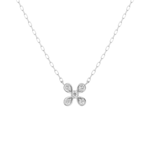 【無料ラッピング】 ヨンドシー 4℃ ネックレス プラチナ フラワー 花 ダイヤモンド レディース ブランド 正規品 新品 ギフト プレゼント 人気 おすすめ 誕生日 記念日 クリスマス 送料無料