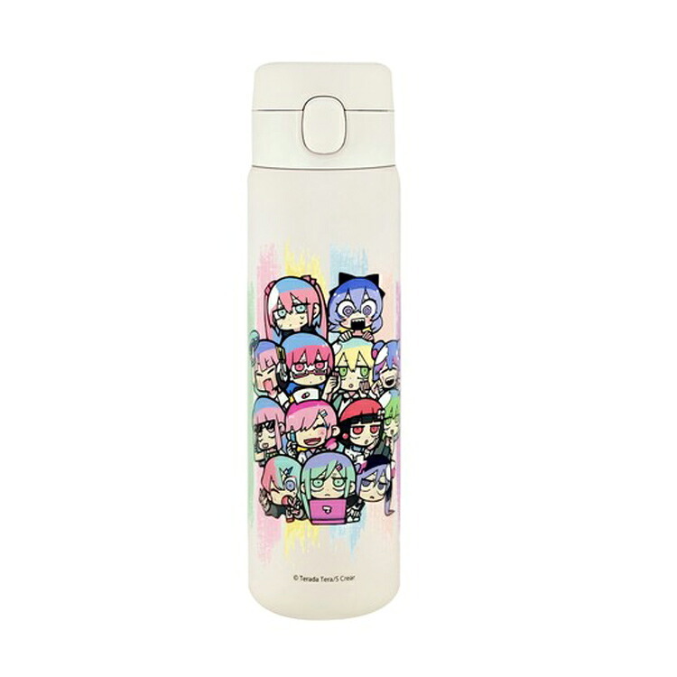 寺田てら ステンレスワンプッシュボトル480ml 送料無料 保温 保冷 012-201 てきとう女子 ワンタッチ 軽量モデル chroma