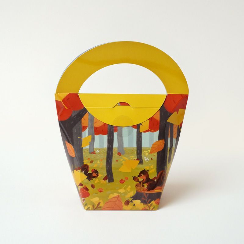 秋のおくりもの＜ハンディーBOX＞【手土産・誕生日】／抹茶 ほうじ茶 フィナンシェ クッキー ラングドシャ 抹茶スイーツ お菓子 焼き菓子 洋菓子 和風 御祝い 御礼 お配り お返し ご挨拶 御祝い 内祝い プチギフト 敬老の日