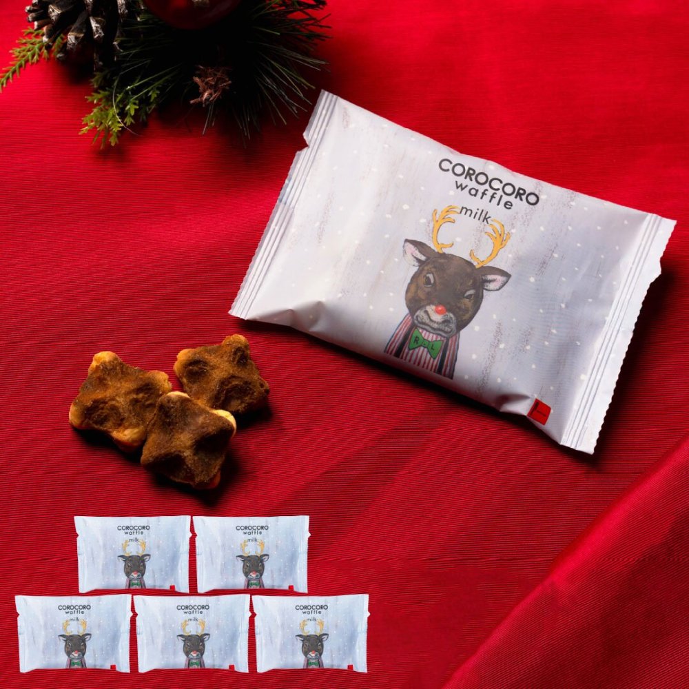 【11/2～お届け】【ポスト投函】【送料無料】クリスマス コロコロワッフル パック ミルク5袋 セット クッキー  可愛い焼菓子 プチギフト メール便 スイーツ 焼き菓子 パーティー  お祝い おめでとう R.L エール・エル 絶品 人気 ランキング おしゃれ 可愛い 大人 子供 ギフト 贈り物 お取り寄せ スイーツセット
