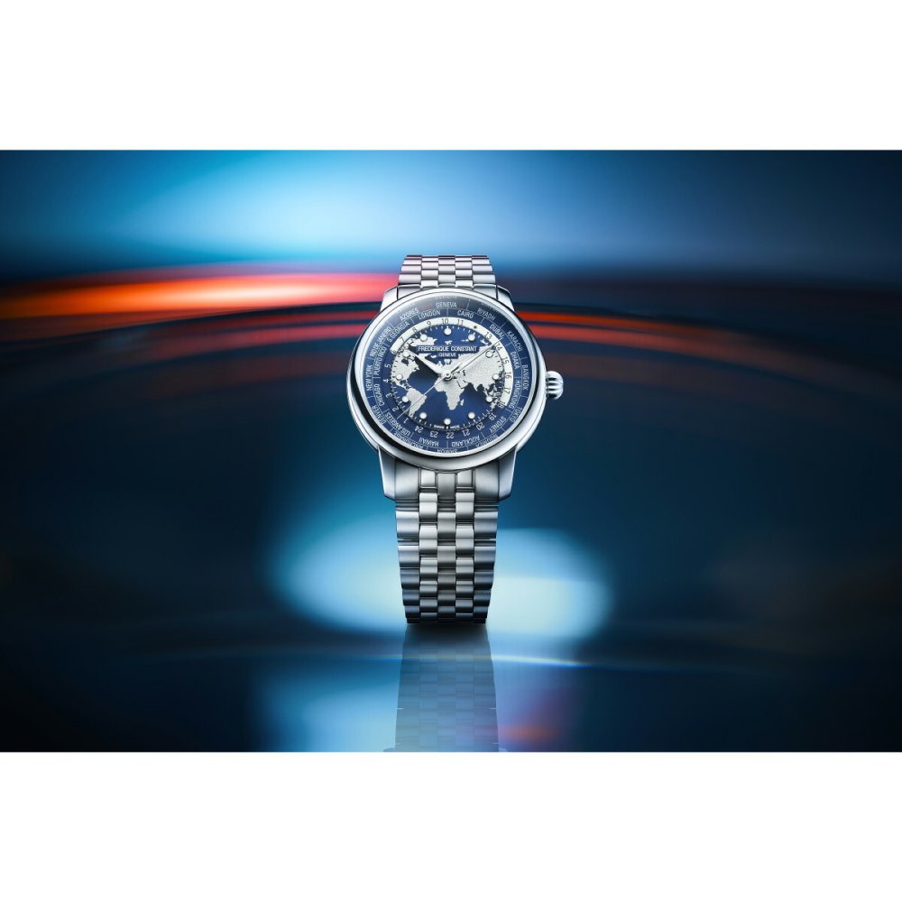 フレデリック・コンスタント FREDERIQUE CONSTANT クラシック ワールドタイマー マニュファクチュール FC-719NN3H6B 腕時計 自動巻き メンズ
