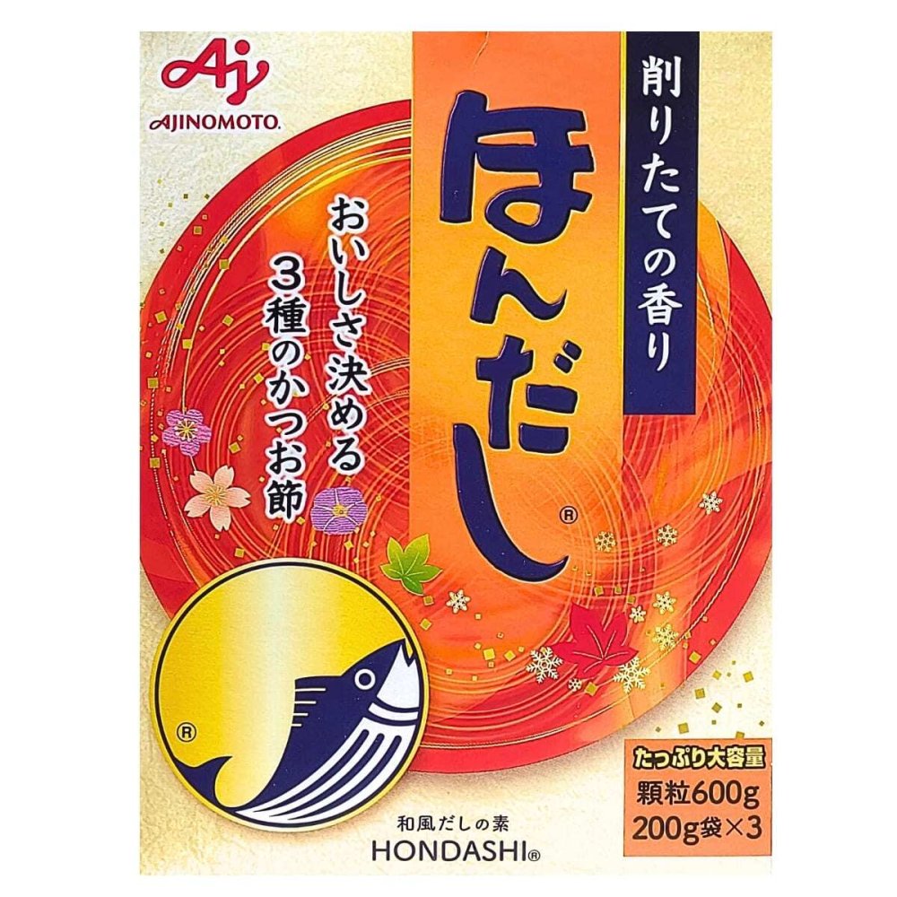 味の素  ほんだし  顆粒  600g(200g×3袋)  香り高い和風調味料   焼津・枕崎産の3種のかつお節を使用  #70218  みそ汁・煮物・おでん・お雑煮など