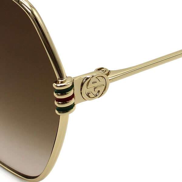GUCCI サングラス グッチ GG1285SA-002 サングラス アジアンフィット ゴールド ブラウングラデーション メンズ レディース ユニセックス
