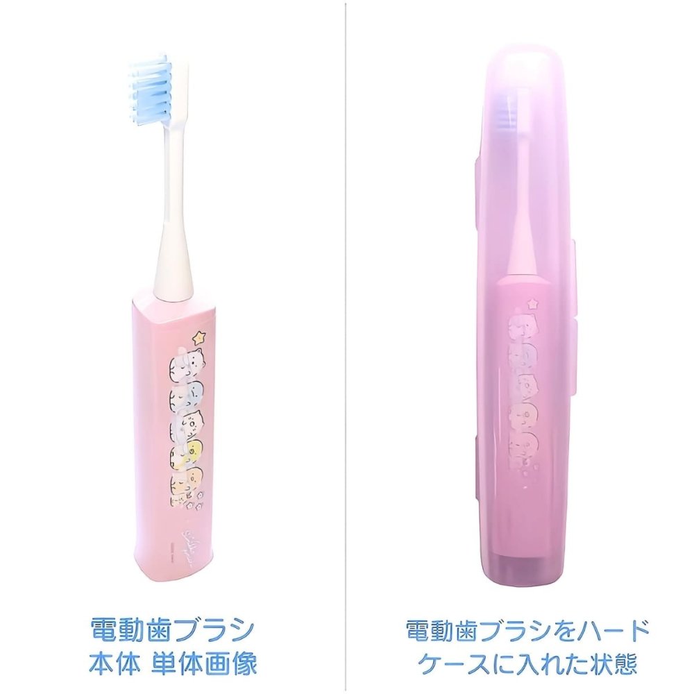 こどもハピカ 電動歯ブラシ はじめてセット 本体 替ブラシ6本 ハードケース付 超微細タタキ振動 毎分7,000回 やわらかめ 日本製 虫歯予防 仕上げ磨き 子供用 キッズ こども 歯磨き