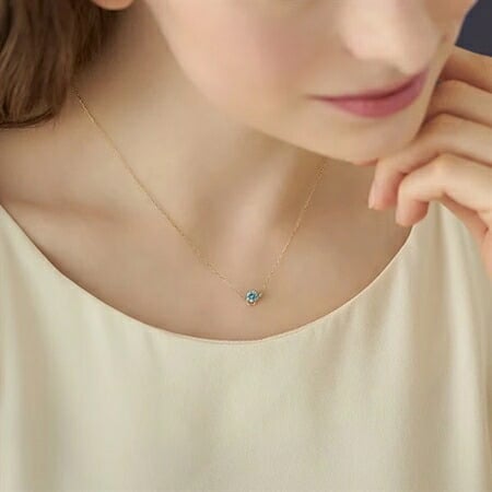 【無料ラッピング】  ヨンドシー 4℃ EAU DOUCE４℃ Summer Collection K10イエローゴールド ネックレス ジルコン ペリドット ブランド 正規品 新品 ギフト プレゼント 人気 おすすめ 誕生日 記念日 クリスマス 送料無料