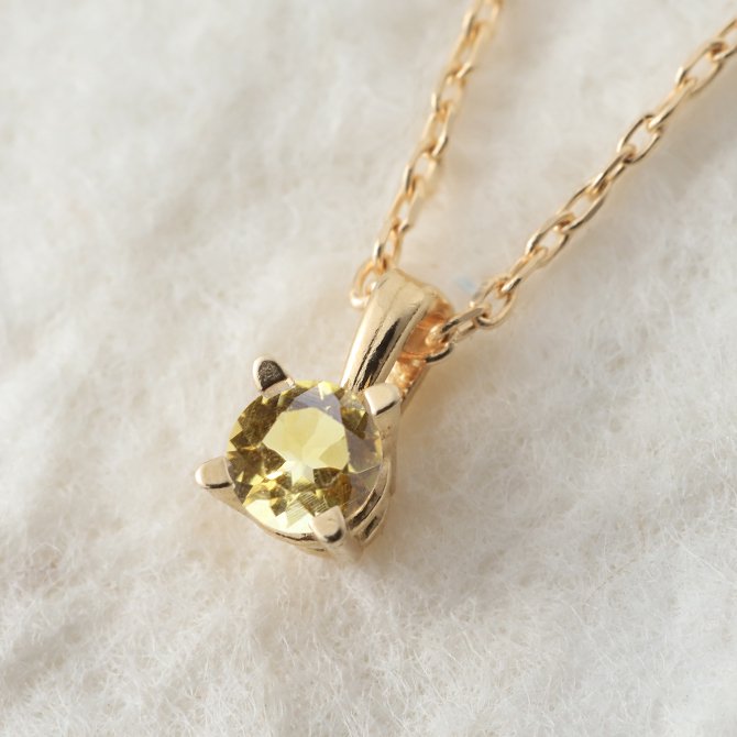 シトリン ブルートパーズ ネックレス K18 ゴールド ネックレス 11月誕生石 一粒 18金 18K イエローゴールド ホワイトゴールド チェーン 長さ選べる 40cm 45cm 50cm ギフトラッピング可能 シンプル 華奢 上品 Rapture プレゼント ハロウィン 【品番：CG-RSP-29051-11】