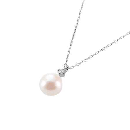 【無料ラッピング】 ヨンドシー 4℃ ネックレス プラチナ シンプル アコヤパール/ダイヤモンド レディース ブランド 正規品 新品 ギフト プレゼント 人気 おすすめ 誕生日 記念日 クリスマス 送料無料