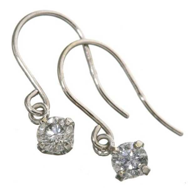 ダイヤモンドピアス プラチナ PT900 フックピアス 計0.2ct ダイヤ レディース アクセサリー 揺れる シンプル 記念日 プレゼント ギフト ジュエリー