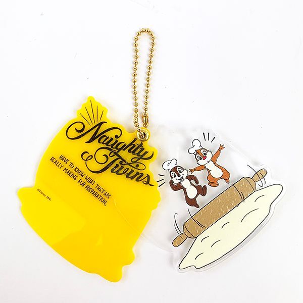 ディズニー チップ＆デール スライドアクリルキーホルダーYE チップ＆デール キーホルダー Disney グッズ  (MCOR)