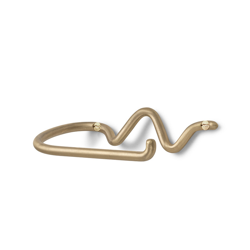 ferm LIVING ファームリビング トイレットペーパー ホルダー Curvature トイレットペーパーホルダー真鍮 おしゃれ タオルハンガー 真鍮製 ウォールハンガー 北欧 雑貨 インテリア ブランド おすすめ うねうね