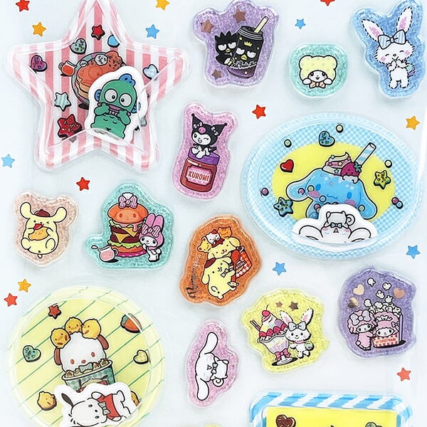 サンリオキャラクターズ カプセル＆ラメシール 文具 Sanrio