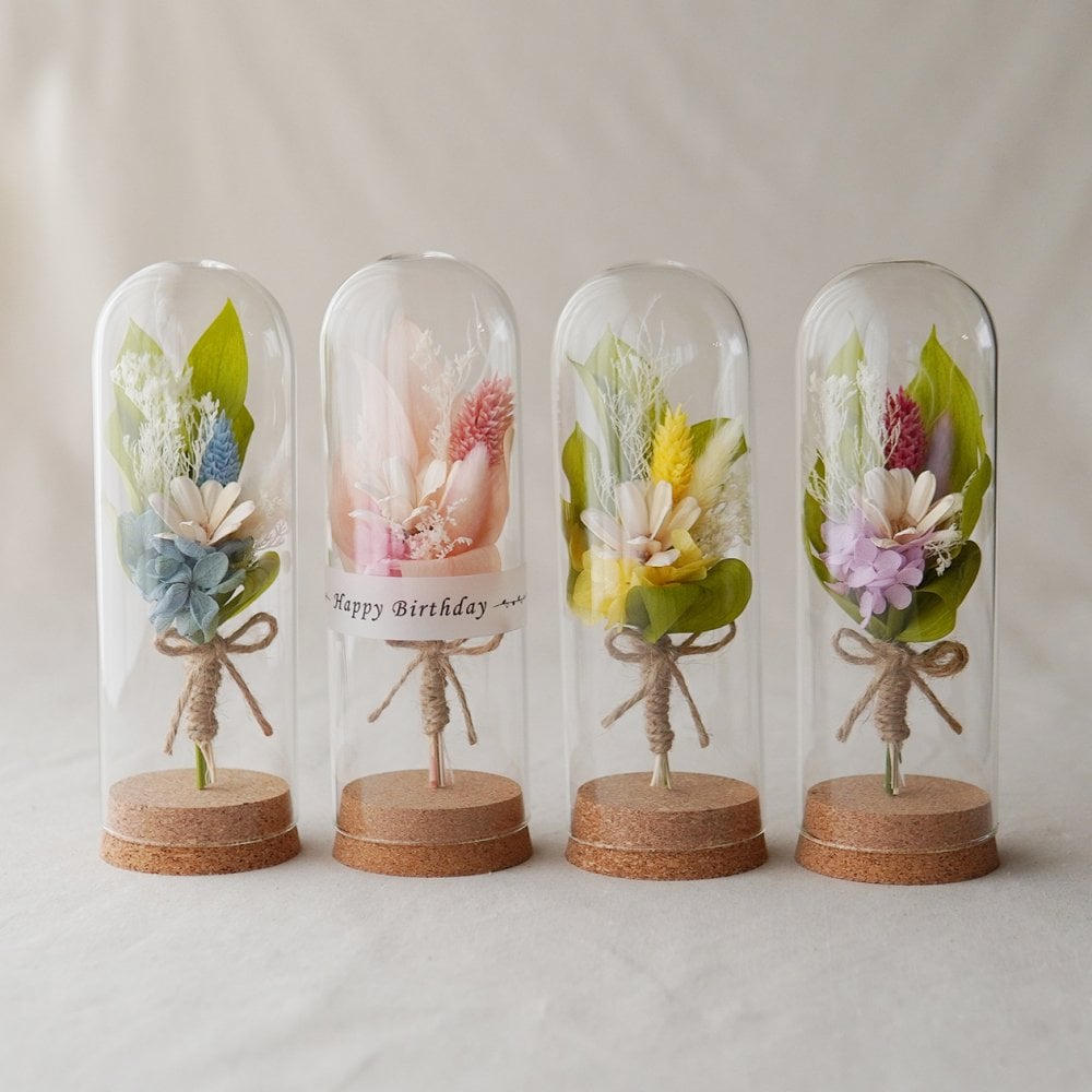 【ミニ花束/ブーケドーム】フラワードーム　誕生日プレゼント プリザーブドフラワー　ドライフラワー  花束 花 ギフト 誕生日 男性 花 プレゼント 誕生日プレゼント 女性