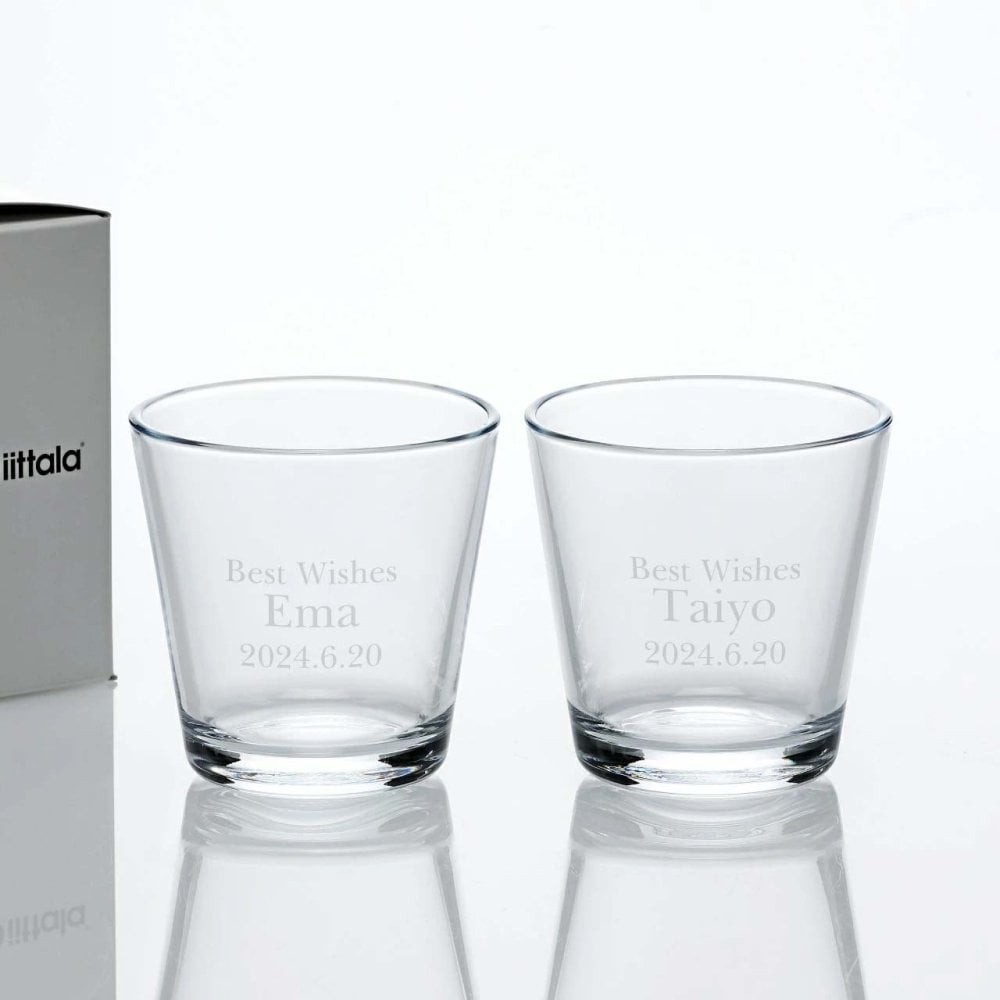 【ラッピング無料】【ロゴ対応】【名入れ代込み】iittala イッタラ カルティオ タンブラー 210ml クリア ペア 名前 名入れ 彫刻 刻印 名入れギフト プレゼント 記念日 記念品 お祝い 結婚祝い 結婚記念日 開店祝い ペアギフト ペアグラス お冷グラス 北欧 コップ ブランド