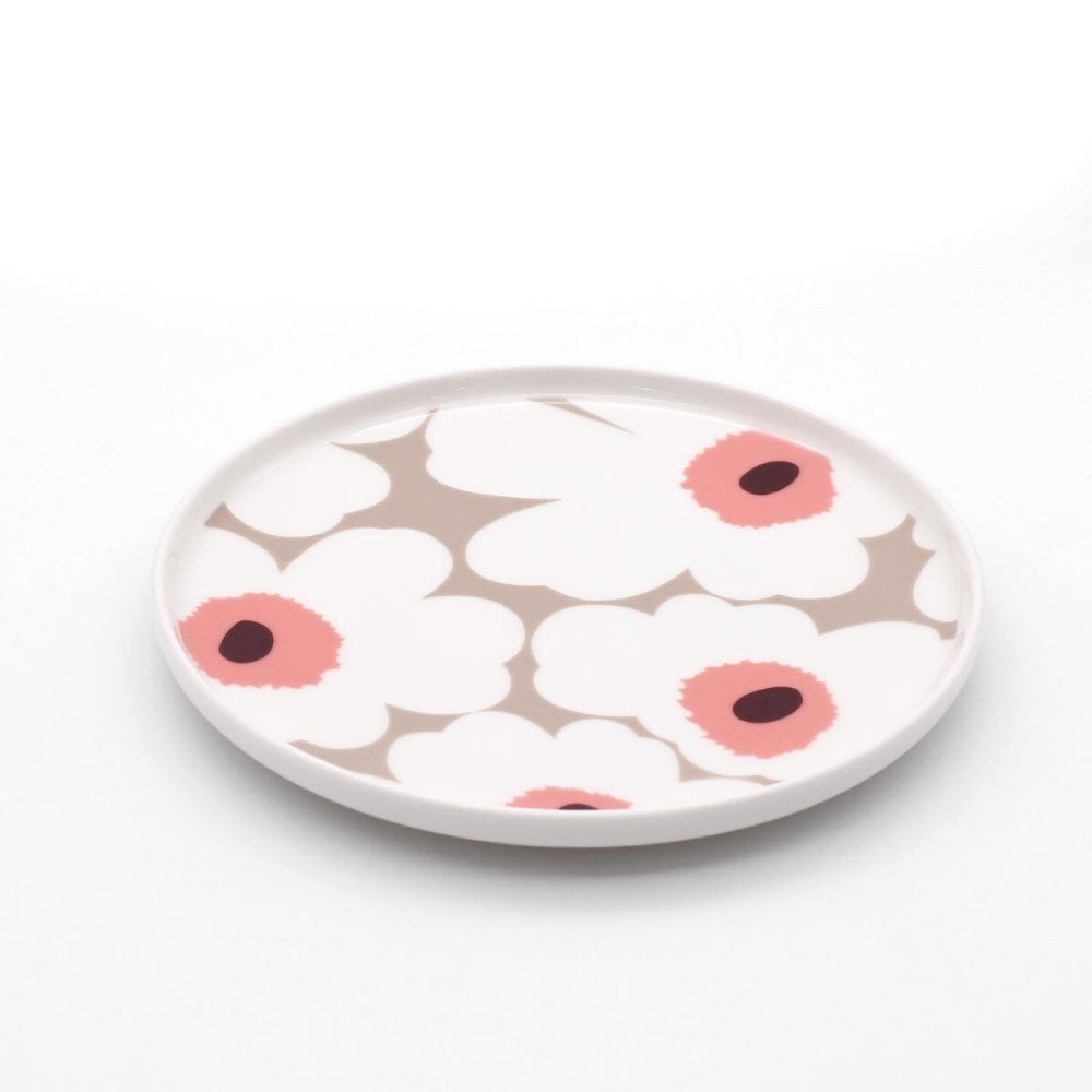 マリメッコ ウニッコ プレート 20cm クレイ/ホワイト/ローズ marimekko UNIKKO 皿 食器 ギフト 耐熱 電子レンジ対応 結婚祝い プレゼント 贈り物