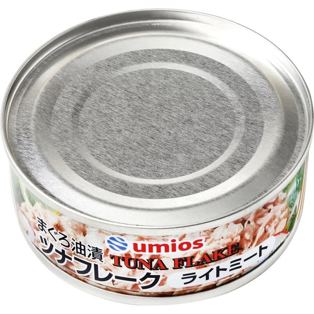 UMIOS ツナフレーク ライトミート まぐろ油漬け (フレーク)  80g x 18缶パック 国内生産  [賞味期限は2029.02.01迄]  #51515 まとめ買い ストック 備蓄