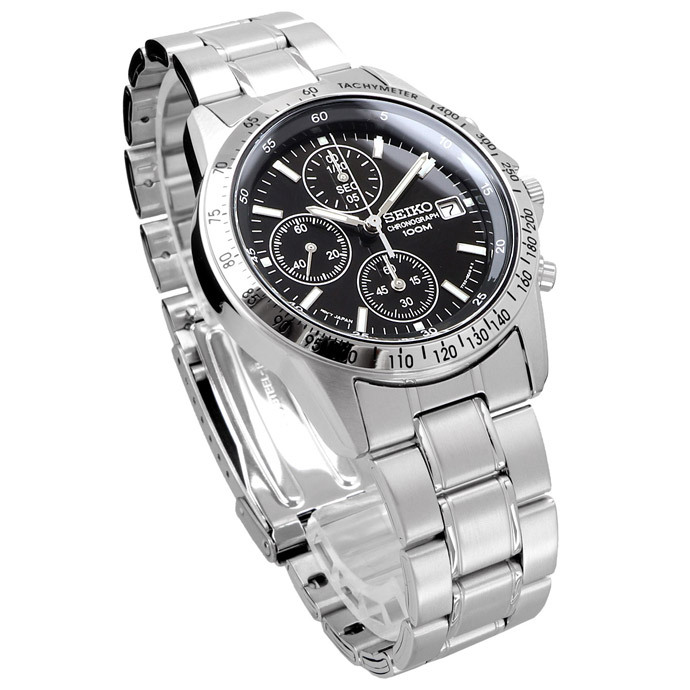 SEIKO 腕時計 セイコー 時計 ウォッチ 国内正規 クォーツ 1/20秒クロノグラフ タキメーター 100M ビジネス カジュアル メンズ SND367P