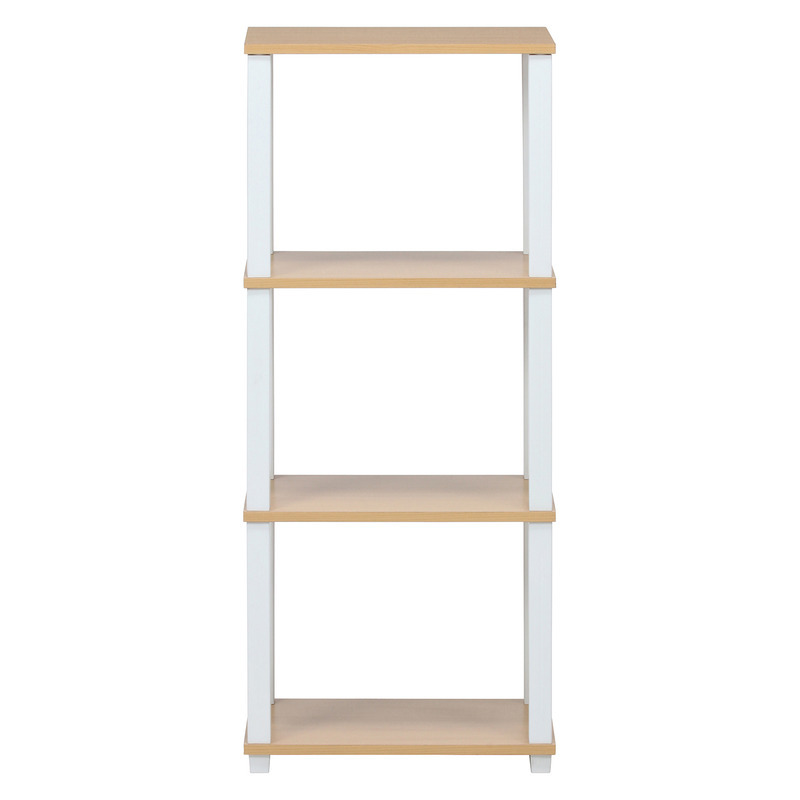 フィット 4段ラック NA×BK ナチュラル×ブラック・ナチュラル×ホワイト・ブラウン×ブラック 3色展開 収納ラック オープンラック シェルフ 整理棚 収納家具 おしゃれ シンプル 新生活 インテリア 不二貿易
