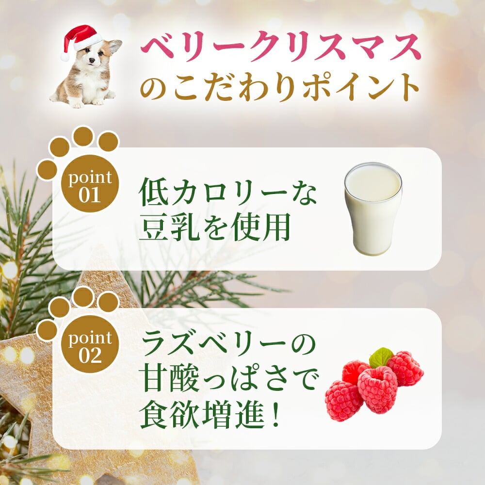犬用クリスマスケーキ BUNS'KITCHEN ベリークリスマス デザートタイプ