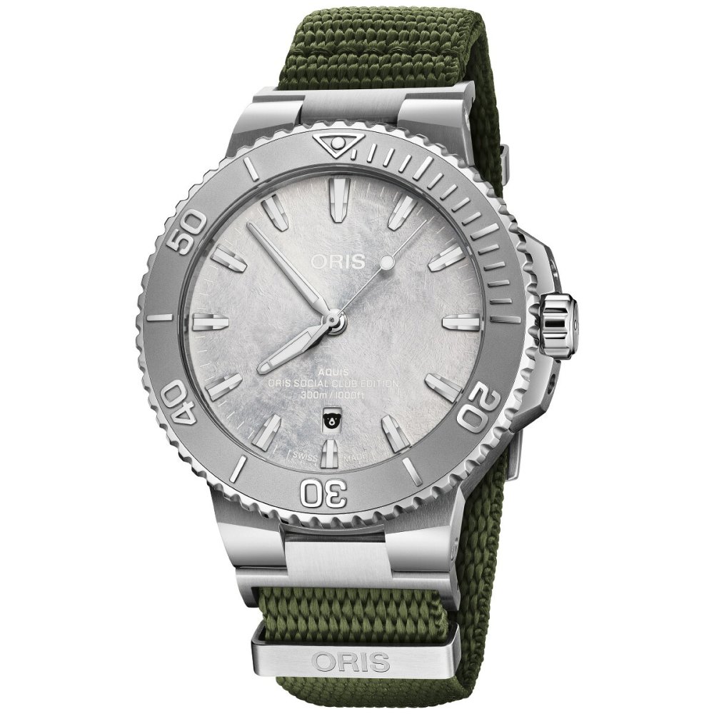 オリス ORIS アクイス ソーシャルクラブ エディション 2 AQUIS SOCIAL CLUB EDITION 2 腕時計 メンズ 自動巻き 世界限定500本 01 733 7789 4121-Set【2026 新作】