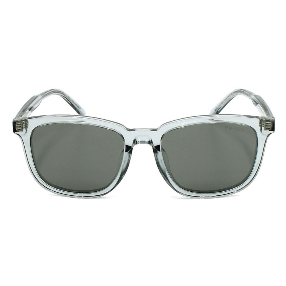 プラダ PRADA サングラス アジアンフィット アイウェア スクエア 0PRA21SF 19T175 55 メンズ レディース ユニセックス アズール(クリア)+ダークグレーフラッシュシルバー