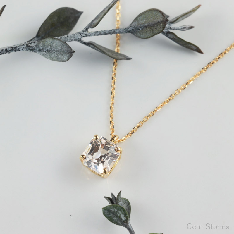 非加熱 ピーチサファイア 1.16ct ネックレス ペンダント K18 ゴールド 18金 サファイアネックレス ピーチ ホワイト サファイア レディース 一粒 シンプル 可愛い プレゼント 誕生石 Drops