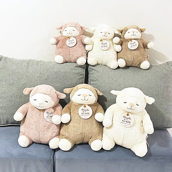 ひつじのメイプル ×ねこ肯定感  ロップ 抱きまくら(L) ぬいぐるみ りぶはあと