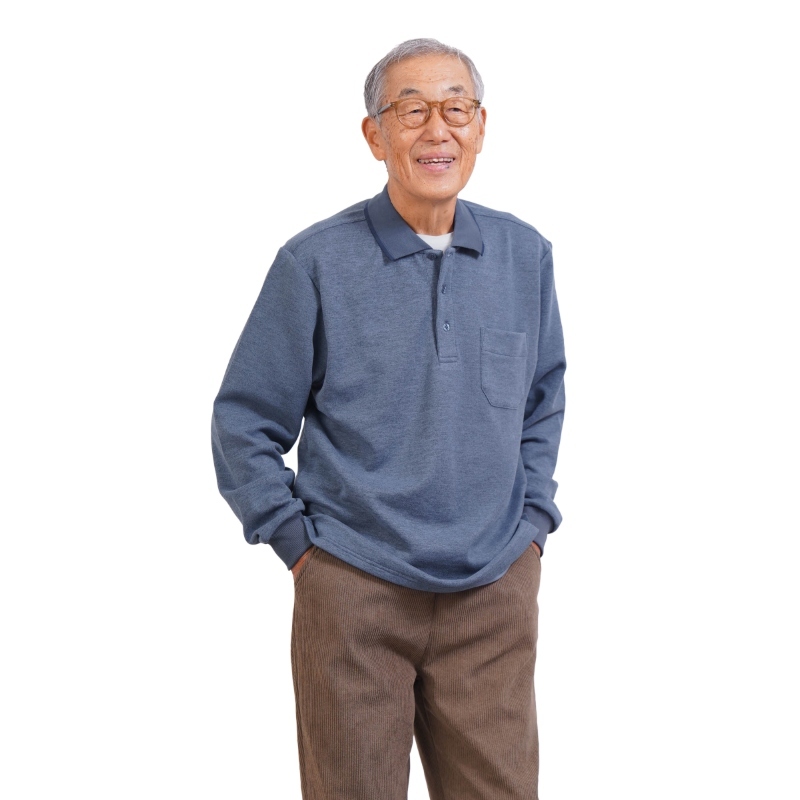 シニアファッション メンズ 80代 70代 60代 90代 秋冬 あったか 長袖 杢調 なめらかピーチ起毛&裏起毛 ポロシャツ おじいちゃん 服 誕生日 プレゼント 紳士服 男性 祖父 お年寄り 老人 高齢者 ギフト（cki-mt8-81363884）